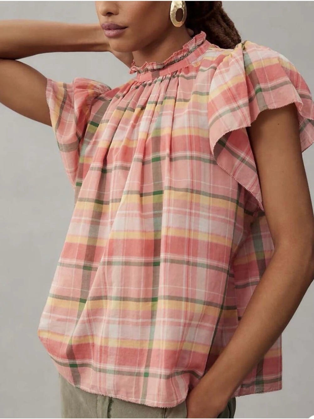 Birds of Paradis by Trovata Carla Linen Blouse size S